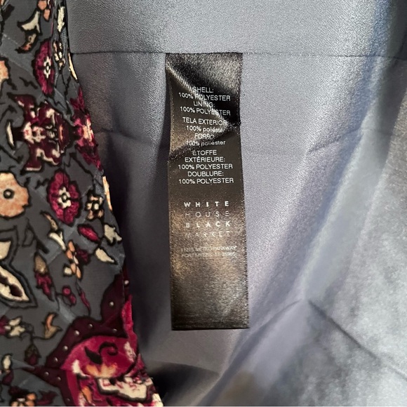 White House Black Market Medallion Floral Shift Dress Bell Sleeves XS Boho - Picture 12 of 14